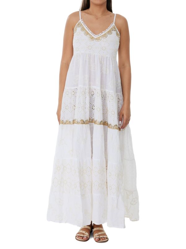 Ranee's Tiered Eyelet Maxi Dress